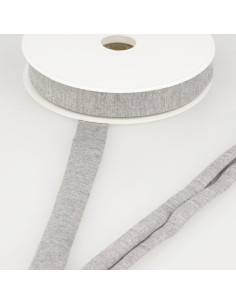 Viscose jersey biais - Licht gemêleerd grijs