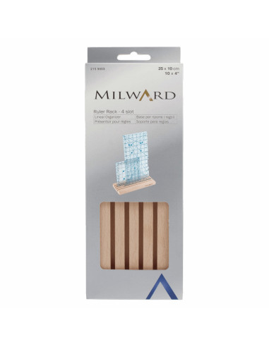 Houten rek met 4 vakken voor patchwork linialen