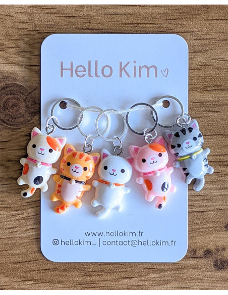 Set van 5 stekenmarkeerders - Kleine katten