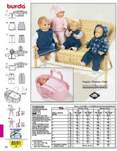 Patroon Poppenkleding - Burda 8591