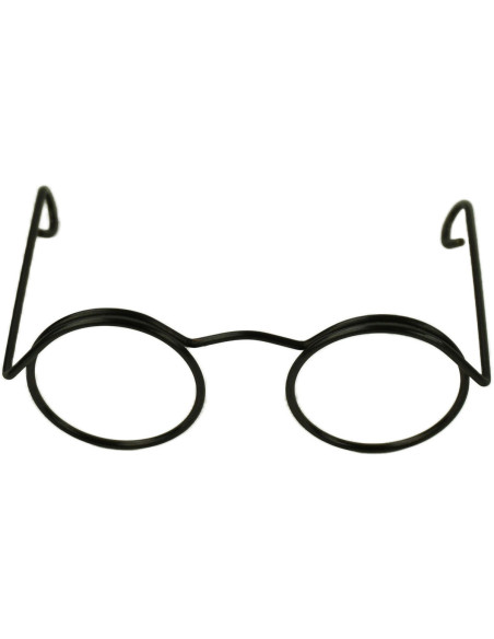 Set van 5 paar brillen voor amigurumi 50 mm - Zwart