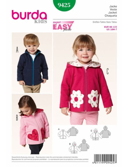 Jas patroon - Burda 9425