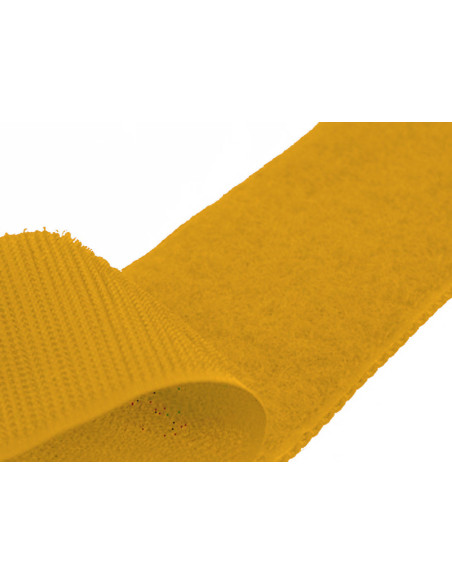 Geel klittenband om te naaien, 20 mm breed per meter