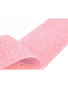 Lichtroze klittenband om te naaien, 20 mm breed per meter