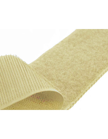 Beige klittenband om te naaien, 20 mm breed per meter