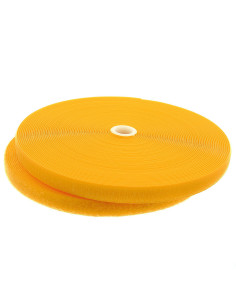 Zelfklevende klittenband om te naaien geel 20 mm breed rol van 25 meter