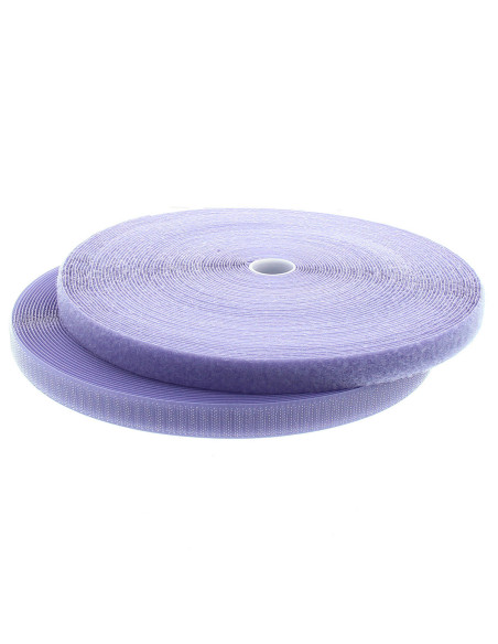 Zelfklevende klittenband om te naaien lila 20 mm breed rol van 25 meter