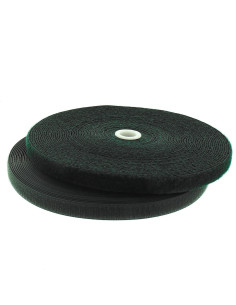 Flessen groene naaibare klittenband 20 mm breed rol van 25 meter