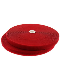 Rode klittenband om te naaien 20 mm breed rol van 25 meter