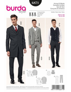 Pak en gilet patroon - Burda 6871
