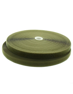 Klittenband om te naaien kaki 20 mm breed rol van 25 meter