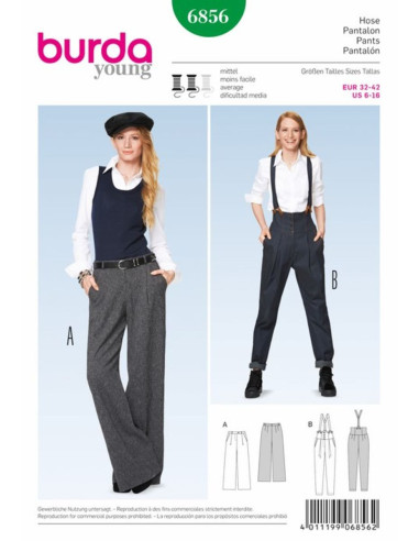 Broekpatroon - Burda 6856