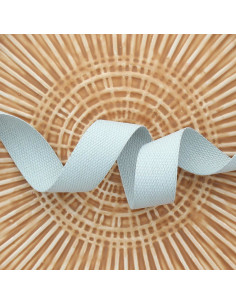 Polyester lurex band met katoenen uitstraling - Grijs en zilver