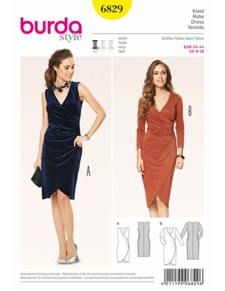 Jurkpatroon - Burda 6829