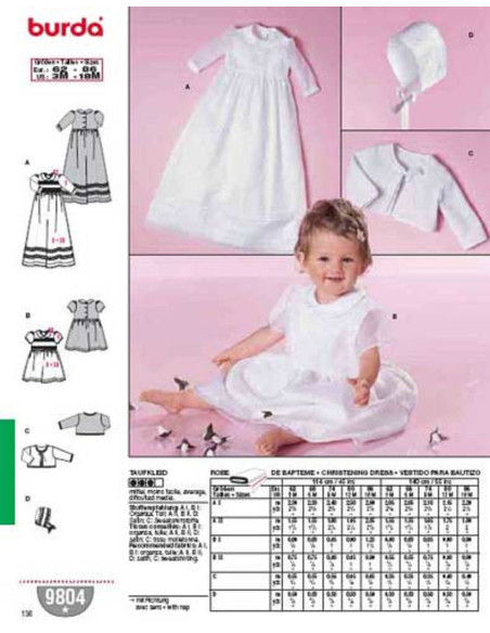 Dooppatroon jurk - Burda 9804