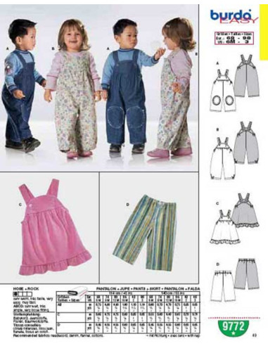 Broek + rok patroon - Burda 9772