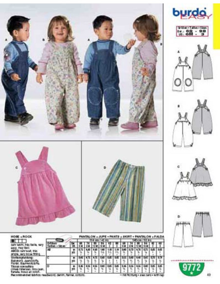 Broek + rok patroon - Burda 9772