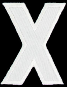 Strijkembleem letter X