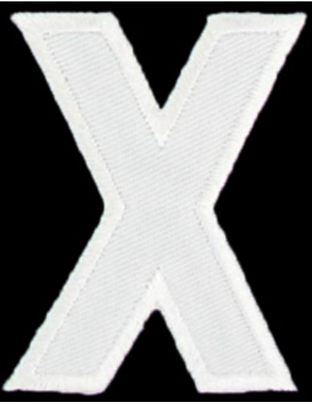 Strijkembleem letter X