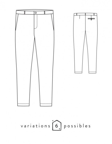 Patroon van broek Attitude - Atelier Scämmit