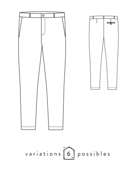 Patroon van broek Attitude - Atelier Scämmit