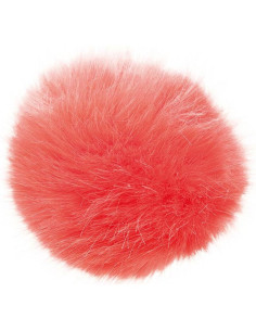 Imitatiebont pompon 10 cm - Koraal