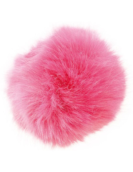 Imitatiebont pompon 10 cm - Fuchsia
