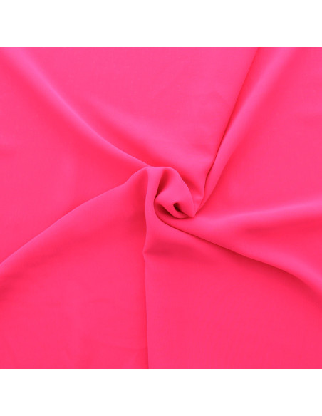 Mousseline stof - Fluorescerend roze