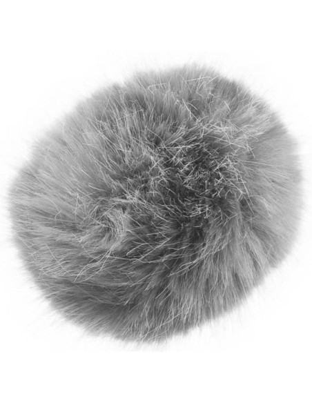 Imitatiebont pompon 10 cm - Zilver