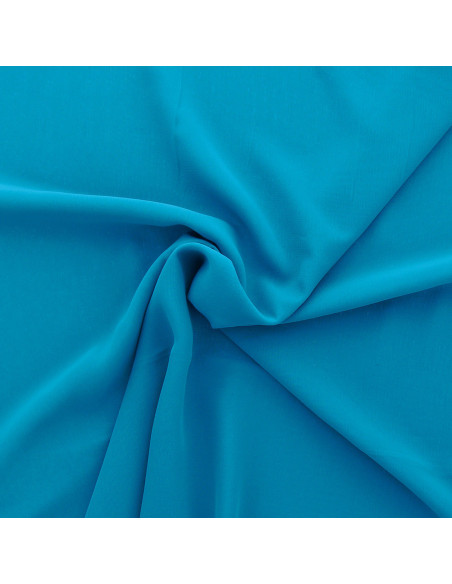 Mousseline stof - Turkoois blauw