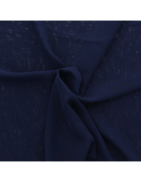 Mousseline stof - Marineblauw