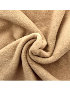 Fleece stof - Donkerbeige
