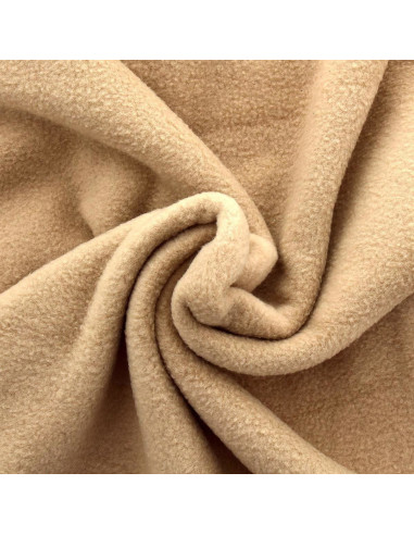 Fleece stof - Donkerbeige