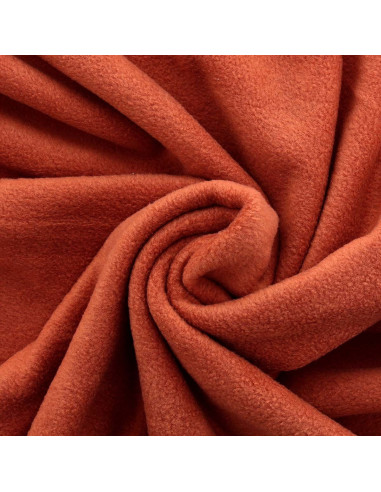 Fleece stof - Terracotta