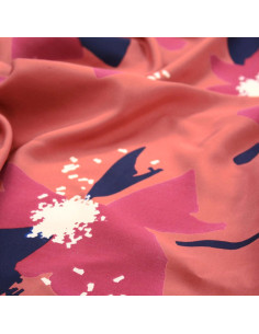 Viscose popeline stof Anémona terracotta - Églantine & Zoé