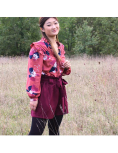 Viscose popeline stof Anémona terracotta - Églantine & Zoé 2