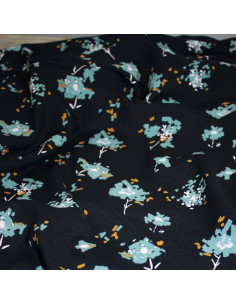 Zwarte drop viscose crêpe stof Ocella - Églantine & Zoé