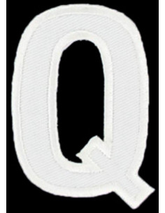 Strijkembleem letter Q