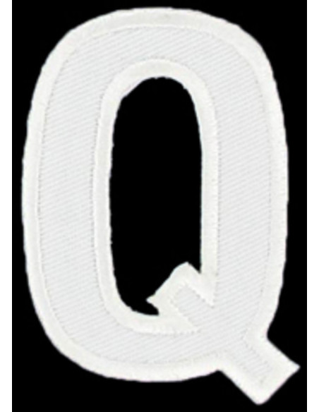 Strijkembleem letter Q