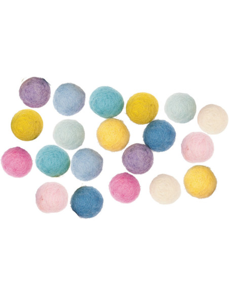Vilten ballen - Pastel gemengd