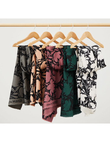 Leia viscose crêpe stof - Ecru