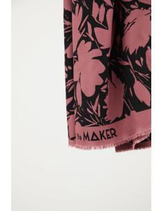 Viscose crêpe stof Leia - Rozenhout 2