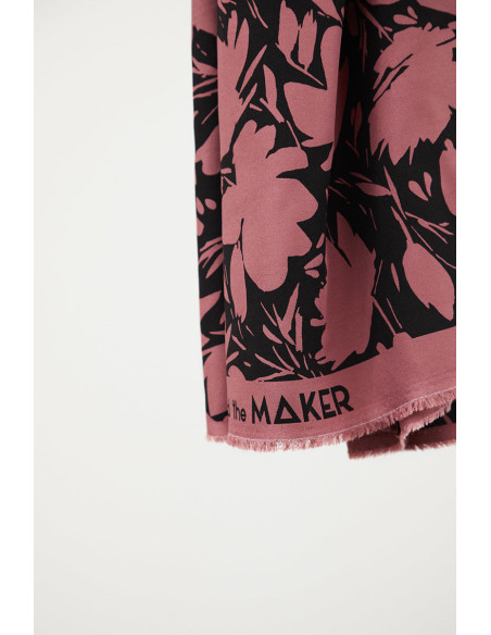 Viscose crêpe stof Leia - Rozenhout