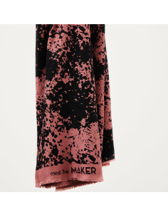 Viscose crêpe stof Shadow Splash - Rozenhout