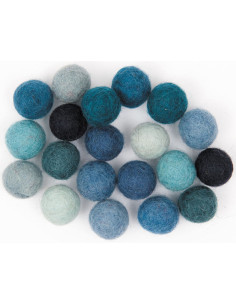 Viltballen - Gemengd blauw