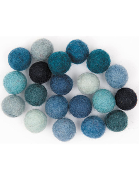 Viltballen - Gemengd blauw