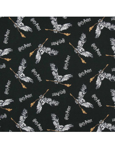 Harry Potter jersey stof - Uil en bezemsteel 2