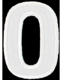 Strijkembleem letter O of 0