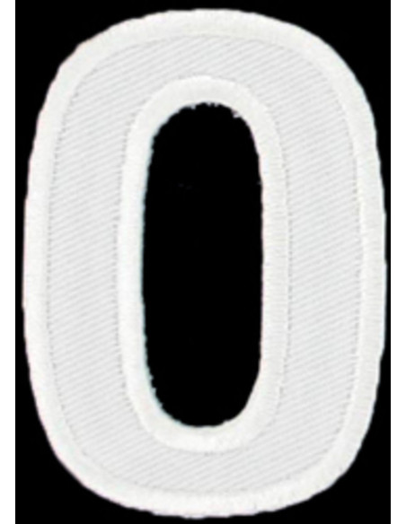 Strijkembleem letter O of 0