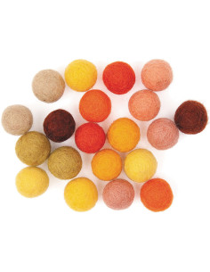 Viltballen - Gele mix